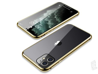 Magnetic Shield 360 Gold (zlat) - Magnetick kryt s prednm sklom na Apple iPhone 11