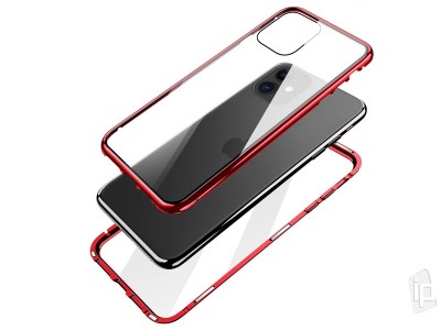 Magnetic Shield 360 Red (erven) - Magnetick kryt s obojstrannm sklom na Apple iPhone 11