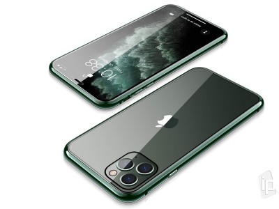 Magnetic Shield 360 Green (zelen) - Magnetick kryt s obojstrannm sklom na Apple iPhone 11