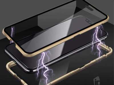 Magnetic Shield 360 Metallic Gold (zlat) - Magnetick kryt s obojstrannm sklom na Apple iPhone 11