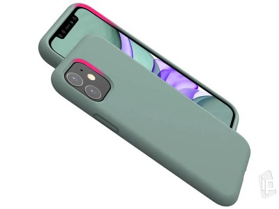 Set Obal Liquid Silicone Cover (zelen) + Ochrann sklo pre Apple iPhone 11