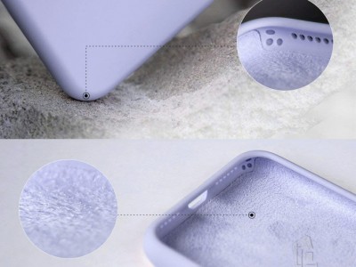 Set Obal Liquid Silicone Cover (fialov) + Ochrann sklo na Apple iPhone 7 / 8 / SE 2020 / SE 2022