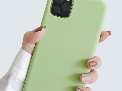 Set Obal Liquid Silicone Cover Light Green (zelen) + Ochrann sklo pro Apple iPhone 11 **AKCIA!!