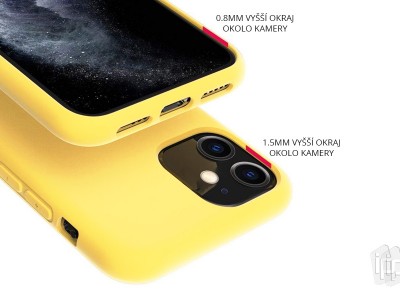 Set Obal Liquid Silicone Cover Bright Yellow (svetl lt) + Ochrann sklo pro Apple iPhone 11