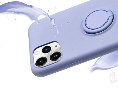 Ring Liquid Silicone Cover (fialov) - Siliknov ochrann obal s driakom na Apple iPhone 11 Pro