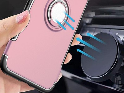 Fusion Ring Ellegance (ruov) - Odoln kryt (obal) na Apple iPhone 11 Pro + ochrann sklo