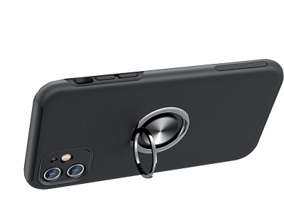 Elegance Ring Armor  Ochrann kryt s ochranou kamery pre Apple iPhone 11 (modr)