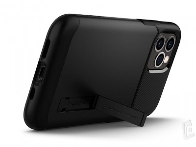 Spigen Slim Armor (�ern�) - Odoln� kryt (obal) na Apple iPhone 12 / 12 Pro
