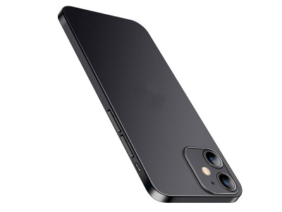 Slim Line Elitte (čierny) - Plastový ochranný kryt s ochranou kamery pre Apple iPhone 12