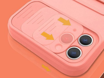 Silicone Camshield (ru�ov�) � Silik�nov� kryt s posuvnou ochranou kamery pre Apple iPhone 12 mini
