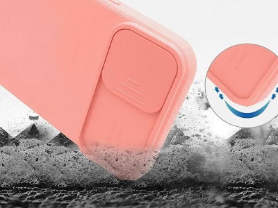 Silicone Camshield (ru�ov�) � Silik�nov� kryt s posuvnou ochranou kamery pre Apple iPhone 12 mini