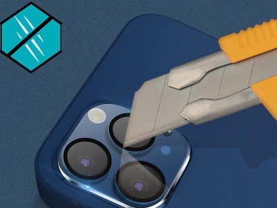 BENKS Ultra-Strong Camera Glass � Ochrann� sklo na kameru pre Apple iPhone 12 Pro (��re s �iernymi kr��kami)