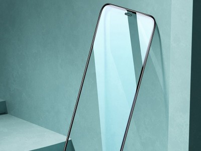 JOYROOM Knight Glass  Keramick tvrden sklo s pokrytm celho displeja pre Apple iPhone 12 / 12 Pro (ierne)