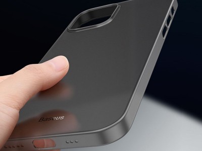 Baseus Wing Case  Ochrann kryt pre Apple iPhone 12 Pro Max (priesvitn, ierny)