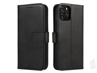 Elegance Stand Wallet II (černé) - Peněženkové pouzdro pro Apple iPhone 12 Pro Max