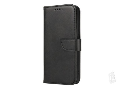 Elegance Stand Wallet II (ierne) - Peaenkov puzdro pre Apple iPhone 12 Pro Max