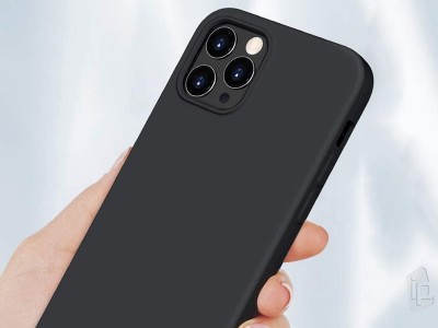 Liquid Silicone Cover (�ierna) - Ochrann� obal na Apple iPhone 12 Pro Max