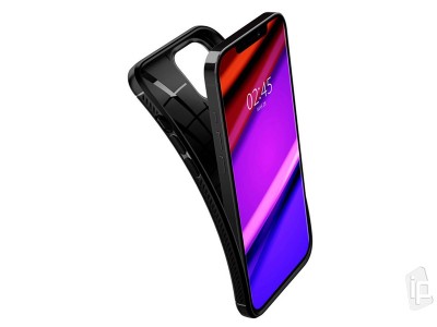 Spigen Rugged Armor (�ierny) - Ochrann� kryt (obal) na Apple iPhone 12 Pro Max