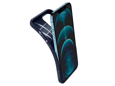 Spigen Liquid Air (modr) - Luxusn ochrann kryt (obal) na Apple iPhone 12 / iPhone 12 Pro
