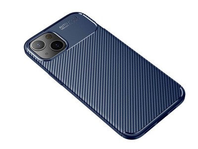 Carbon Fiber Blue (modr) - Ochrann kryt (obal) pre Apple iPhone 13