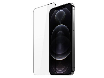 2.5D Glass - Tvrdené ochranné sklo s pokrytím celého displeja pre Apple iPhone 13 Pro Max (čierne)