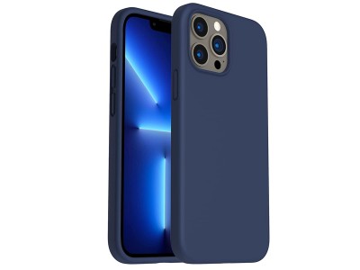 Liquid Silicone Cover Blue (modr) - Ochrann kryt (obal) na Apple iPhone 13 Pro Max