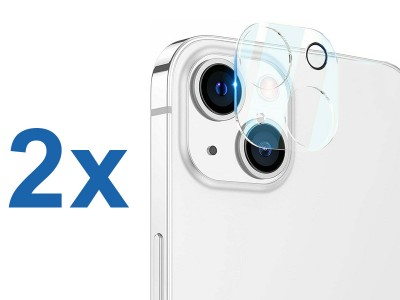 Camera Lens Protector (re) - 2x Ochrann sklo na zadn kameru s iernym krkom pre Apple iPhone 13 / 13 mini