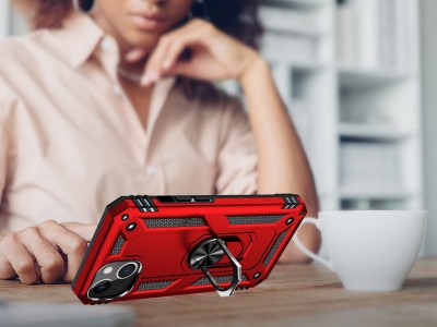 Fusion Ring Armor (�erven�) - Odoln� kryt (obal) na Apple iPhone 13
