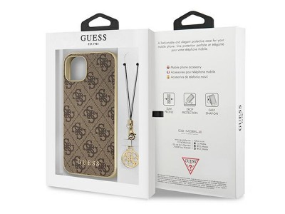 Guess Charms Collection  Luxusn ochrann kryt pro Apple iPhone 13 mini (zlat)