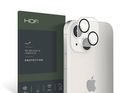 HOFI Cam Pro+ Protection – Ochranné sklo na kameru pre Apple iPhone 13 / 13 mini (číre s čiernymi krúžkami)