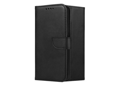 Elegance Stand Wallet II (čierne) - Peňaženkové puzdro pre Samsung Galaxy A22 5G