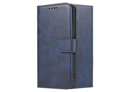 Elegance Stand Wallet II (modré) - Peňaženkové puzdro pre Apple iPhone 13 **AKCIA!!