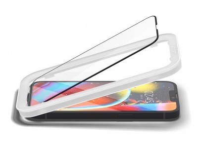 Spigen GLAStR  2x tvrden sklo na displej so zarovnvacou litou pre sprvne nalepenie na Apple iPhone 13 mini