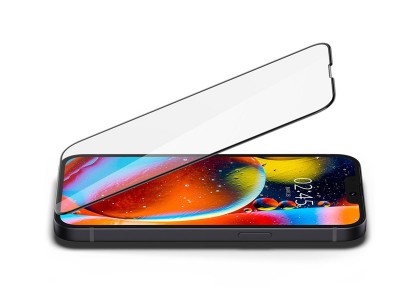 SPIGEN Real GLAS.tR Slim - Ochrann tvrden sklo na cel displej pre Apple iPhone 13 mini (ierne)