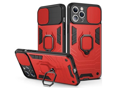 Armor Ring Camshield – Ochranný kryt pro Apple iPhone 13 Pro Max (červený)