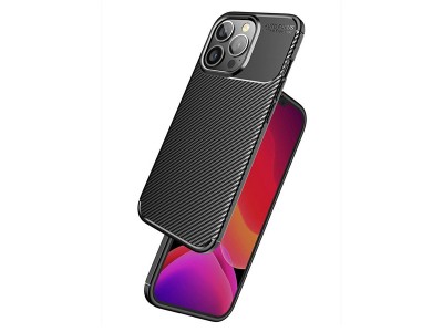Carbon Fiber Black (�ierny) - Ochrann� kryt (obal) pre Apple iPhone 13 Pro