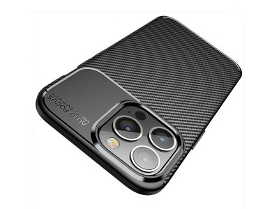 Carbon Fiber Black (ierny) - Ochrann kryt (obal) pre Apple iPhone 13 Pro