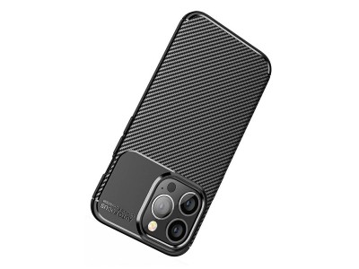 Carbon Fiber Black (�ierny) - Ochrann� kryt (obal) pre Apple iPhone 13 Pro