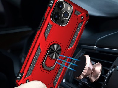Fusion Ring Armor (�erven�) - Odoln� kryt (obal) na Apple iPhone 13 Pro