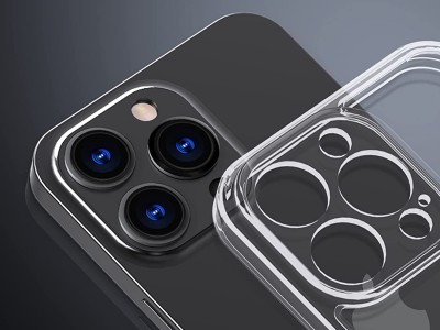 JOYROOM Clear Series  Ochrann kryt s ochranou kamery pre Apple iPhone 13 Pro (ry)