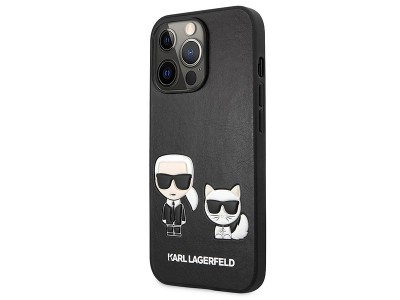 Karl Lagerfeld Leather Case – Ochranný kryt pre Apple iPhone 13 Pro (čierny)