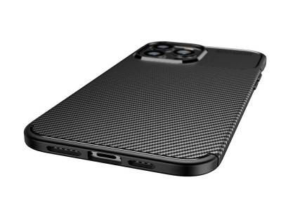 Carbon Fiber Black (�ierny) - Ochrann� kryt (obal) pre Apple iPhone 13 Pro Max