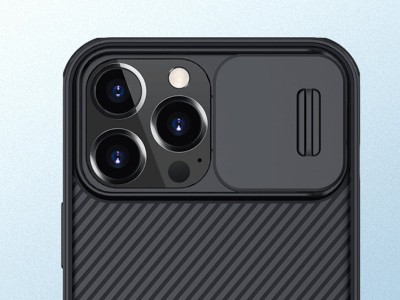 Nillkin CamShield Pro (�ierny) - Plastov� kryt (obal) s ochranou kamery na Apple iPhone 13 Pro