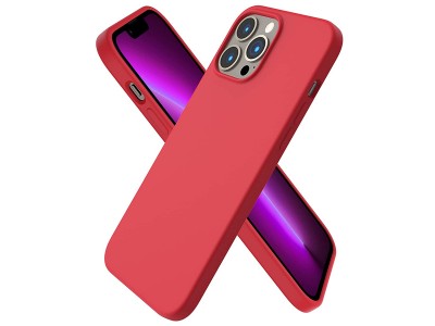 Liquid Silicone Cover Red (erven) - Ochrann kryt (obal) na Apple iPhone 13 Pro