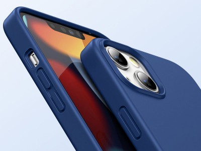 Liquid Silicone Cover Blue (modr) - Ochrann kryt (obal) na Apple iPhone 13