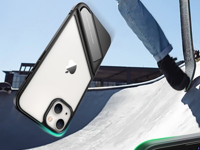 Ugreen Kickstand Fusion � Ochrann� kryt s opierkou pre Apple iPhone 13 (�ierny)