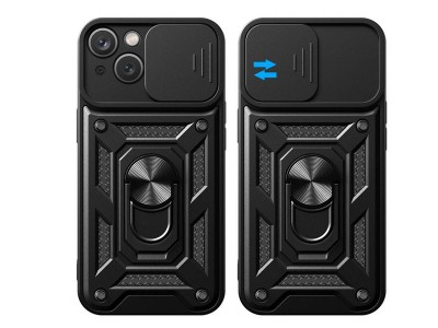 Fusion Ring Camshield II � Ochrann� kryt s ochranou kamery pre Apple iPhone 14 Plus (�ierny)