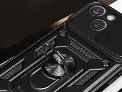 Fusion Ring Camshield II  Ochrann kryt s ochranou kamery pre Apple iPhone 14 (ierny)