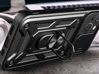 Fusion Ring Camshield II � Ochrann� kryt s ochranou kamery pre Apple iPhone 14 Plus (�ierny)