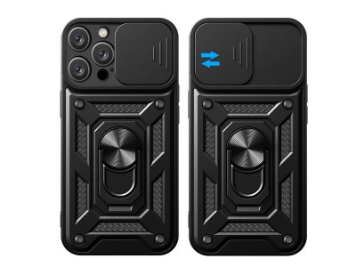 Fusion Ring Camshield II � Ochrann� kryt s ochranou kamery pre Apple iPhone 14 Pro (�ierny)